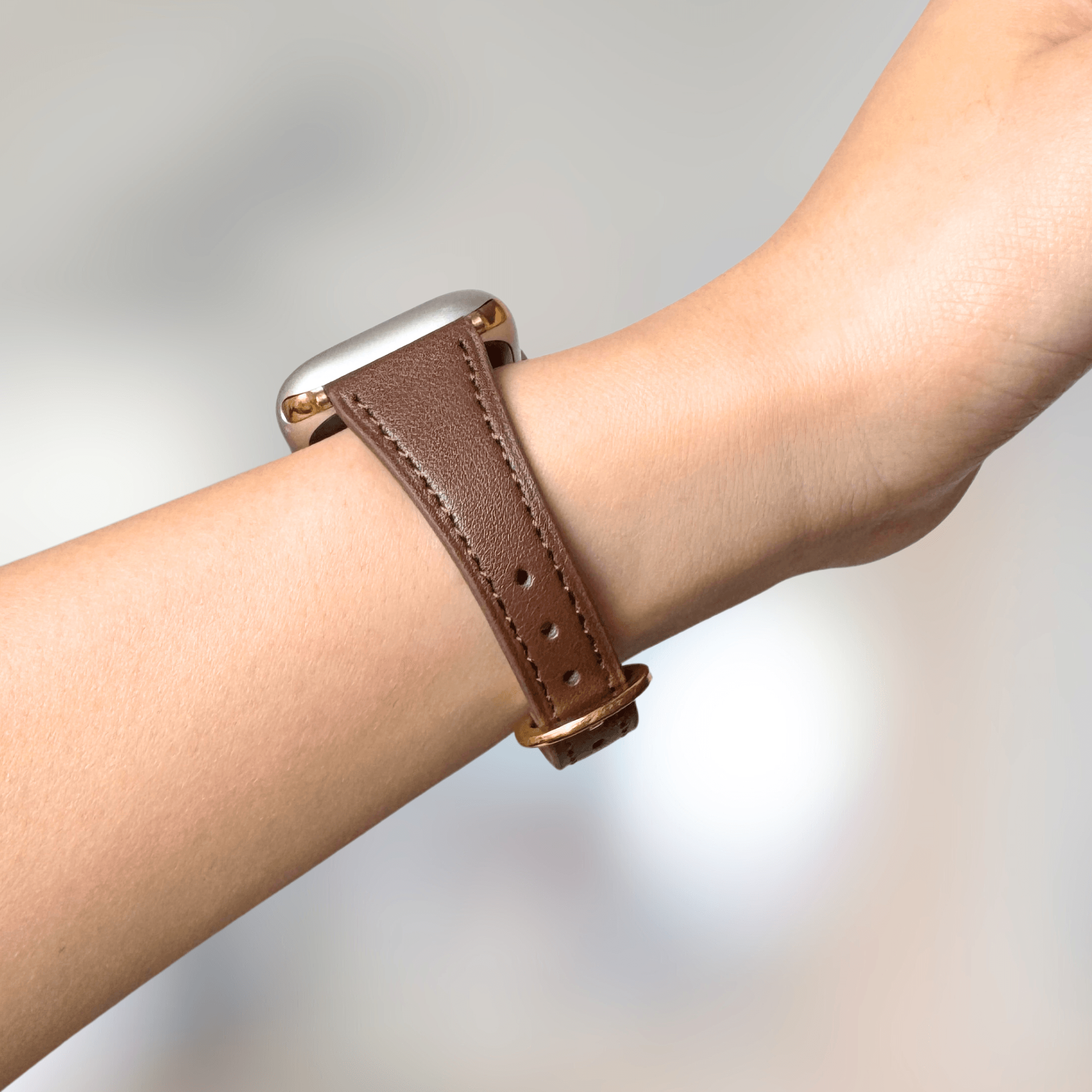 Bloom Leather Apple Watch Strap (Brown)