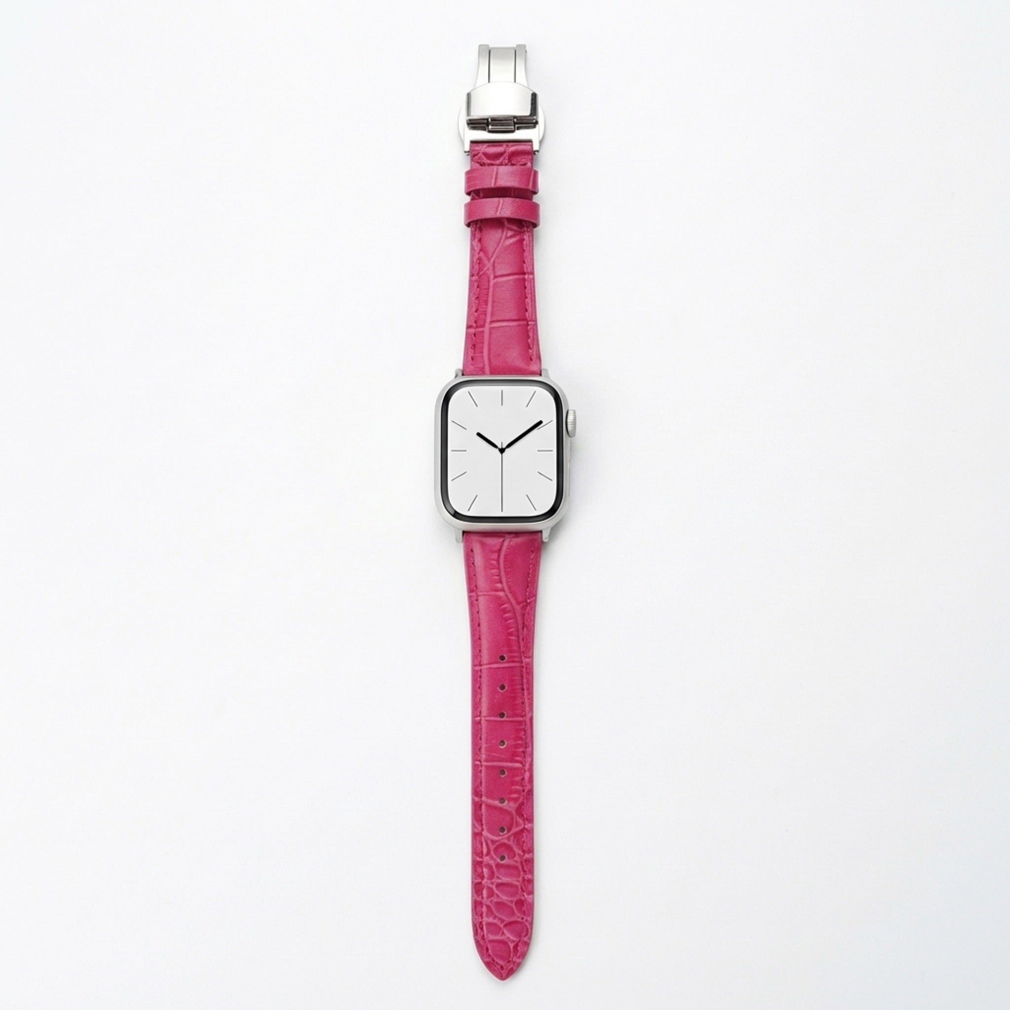Dusk Leather Apple Watch Strap (Dark Pink)