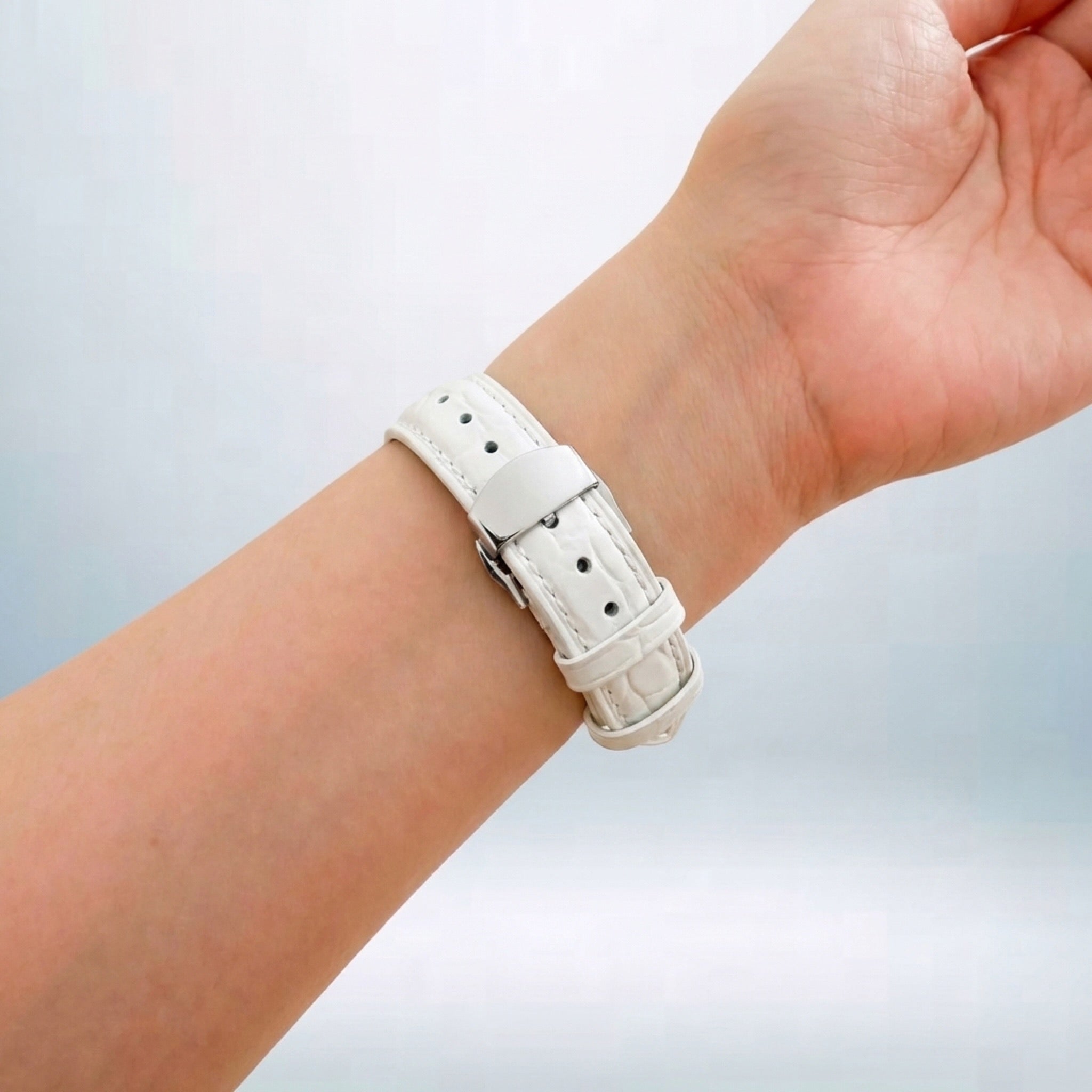 Dusk Leather Apple Watch Strap (White)