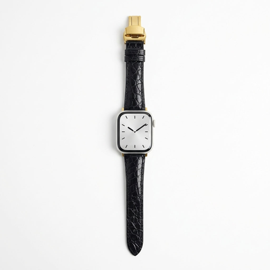 Dusk Leather Apple Watch Strap (Black)