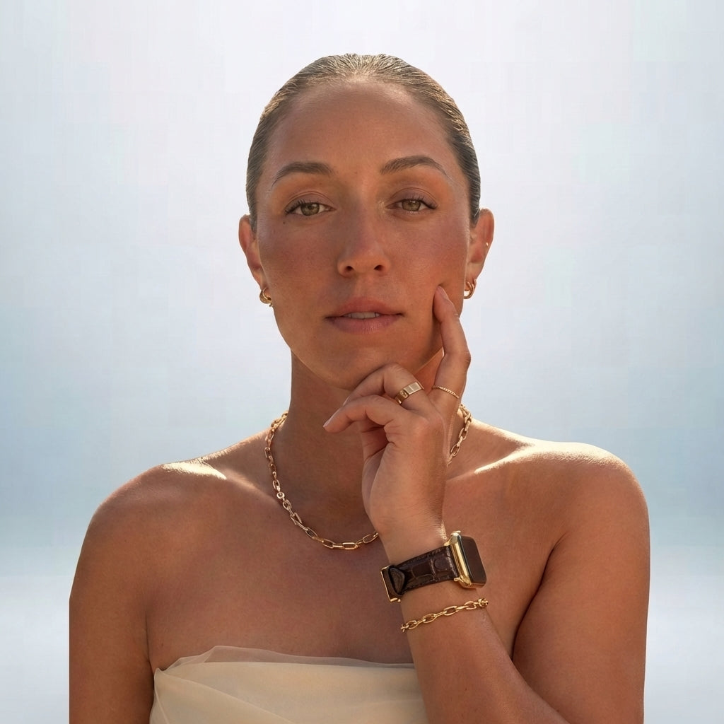 Dusk Leather Apple Watch Strap (Wood)