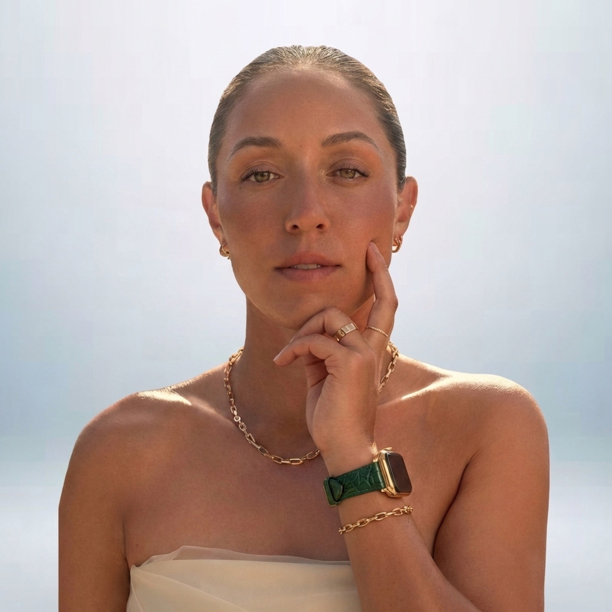 Dusk Leather Apple Watch Strap (Emerald)