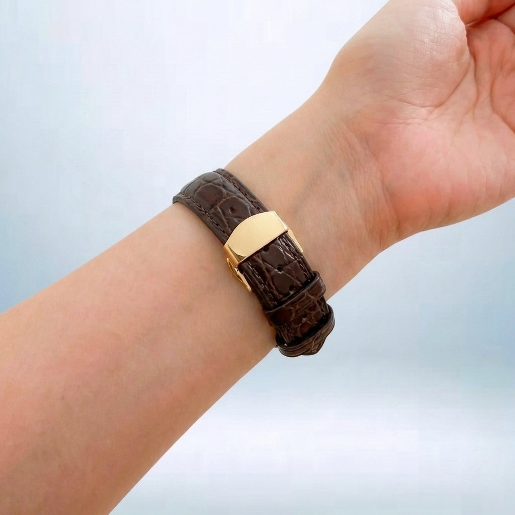 Dusk Leather Apple Watch Strap (Wood)