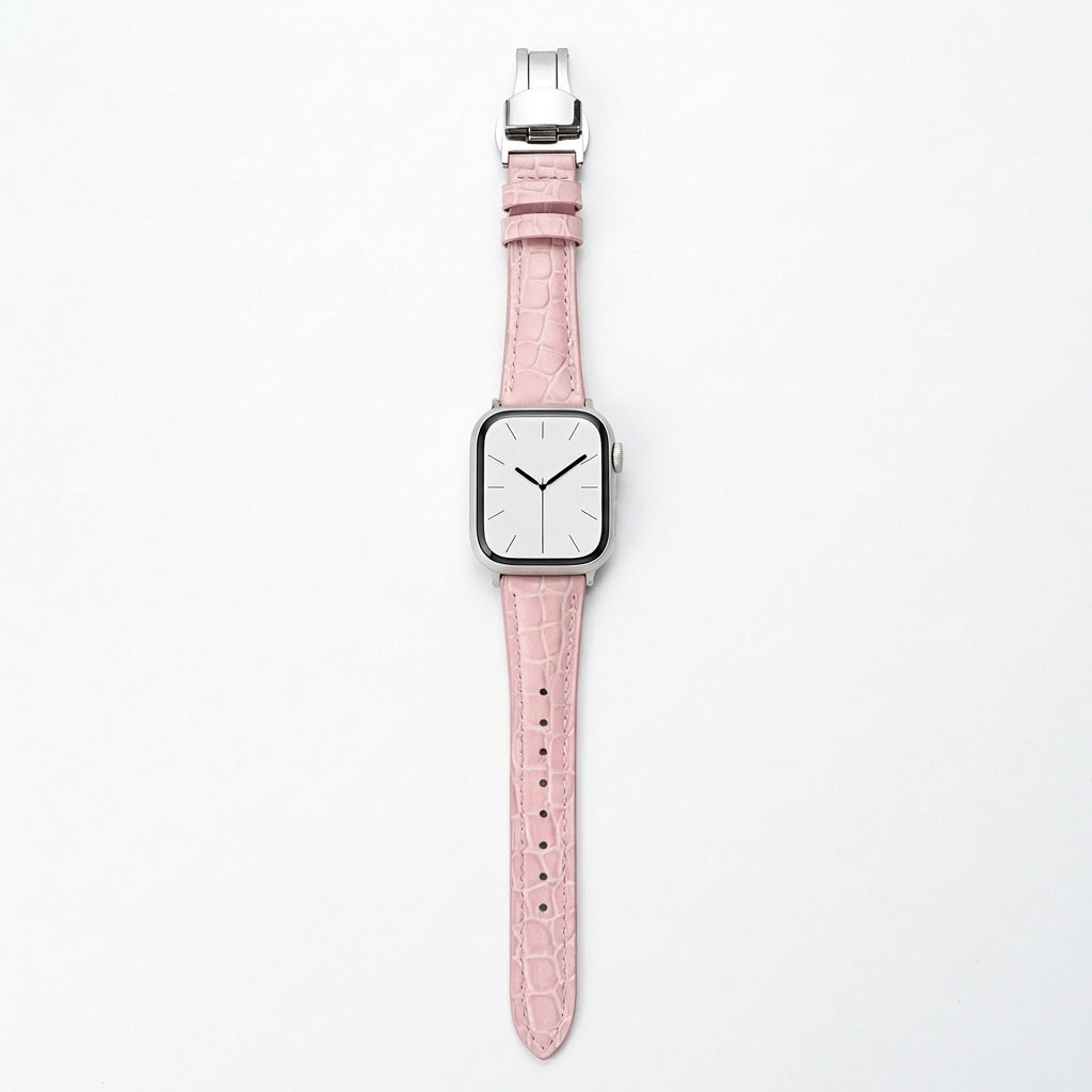 Dusk Leather Apple Watch Strap (Baby Pink)