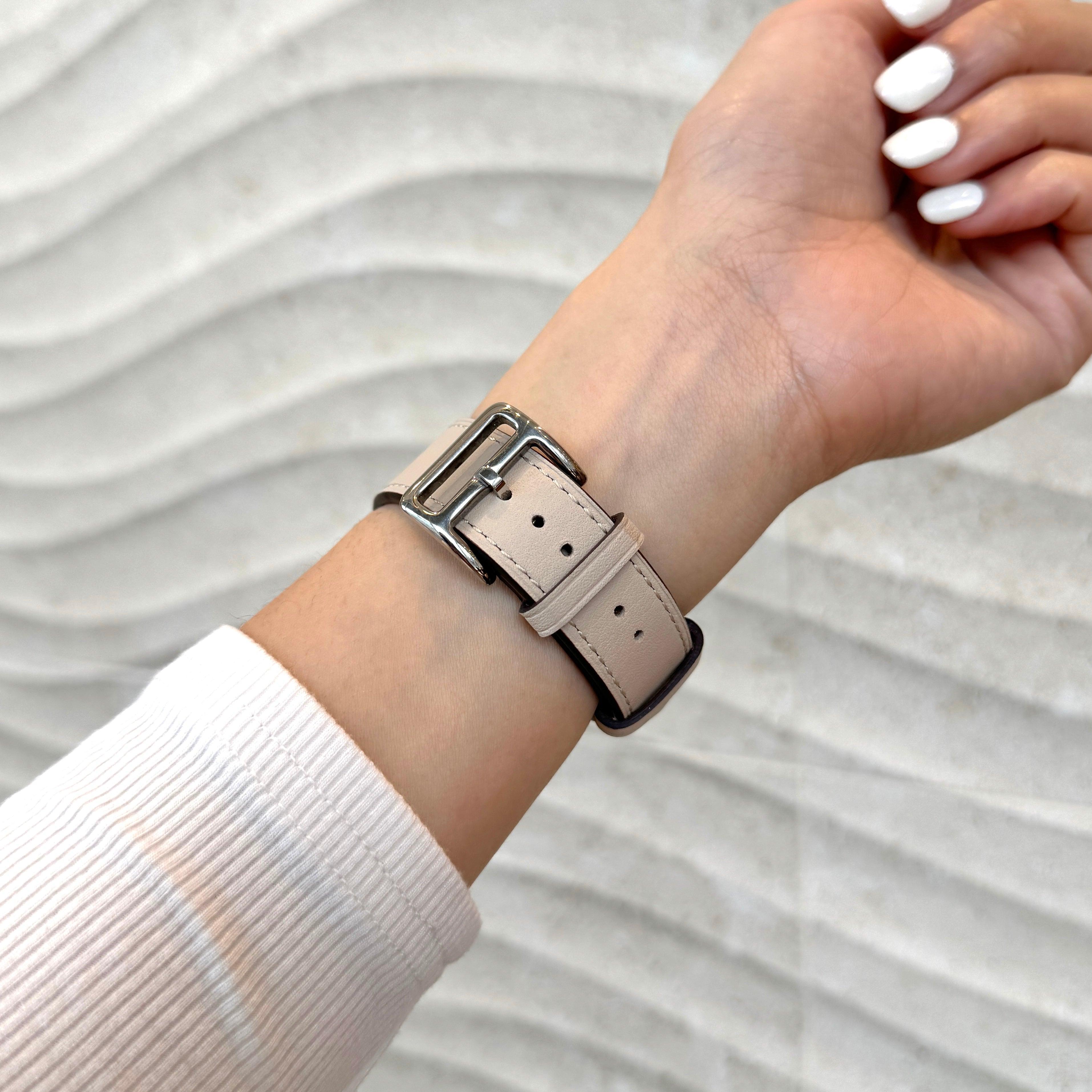 Noir Leather Apple Watch Band (Star Light)