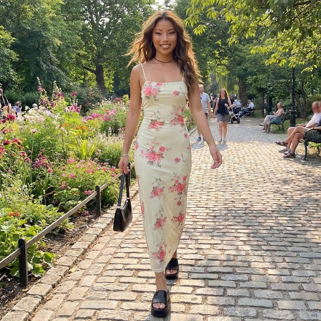 Riviera Bodycon Maxi (Sage Rose)