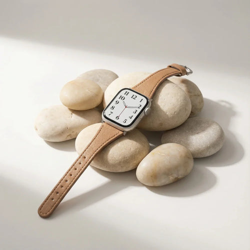 Bloom Leather Apple Watch Strap (Light Brown)