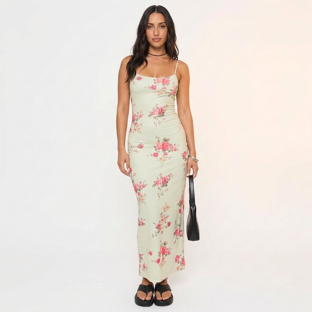 Riviera Bodycon Maxi (Sage Rose)