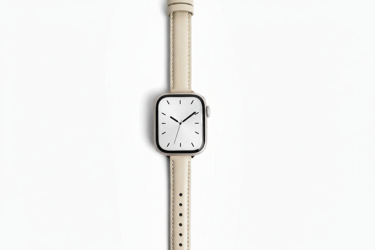 Noir Leather Apple Watch Band (Cream)