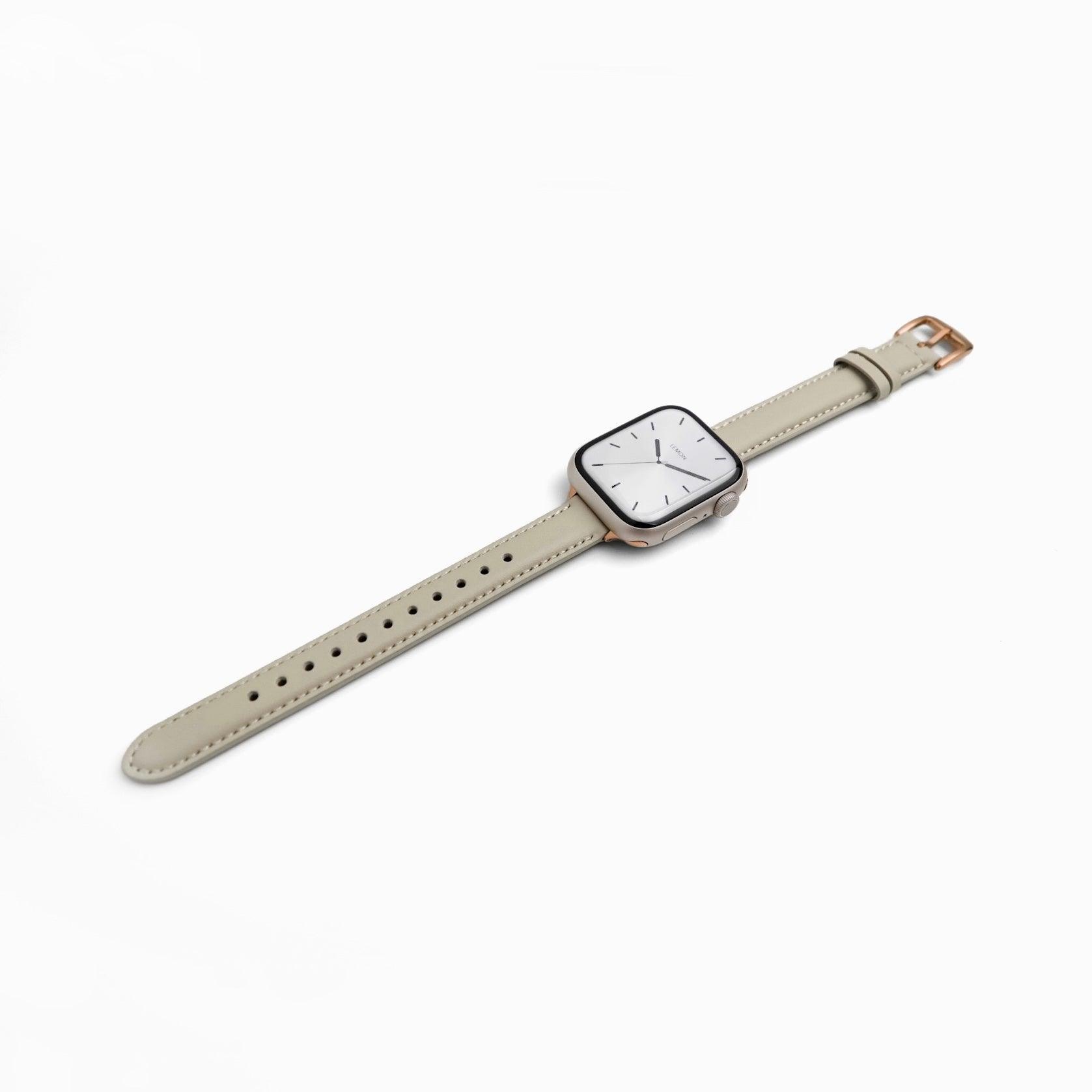 Noir Leather Apple Watch Band (Cream)