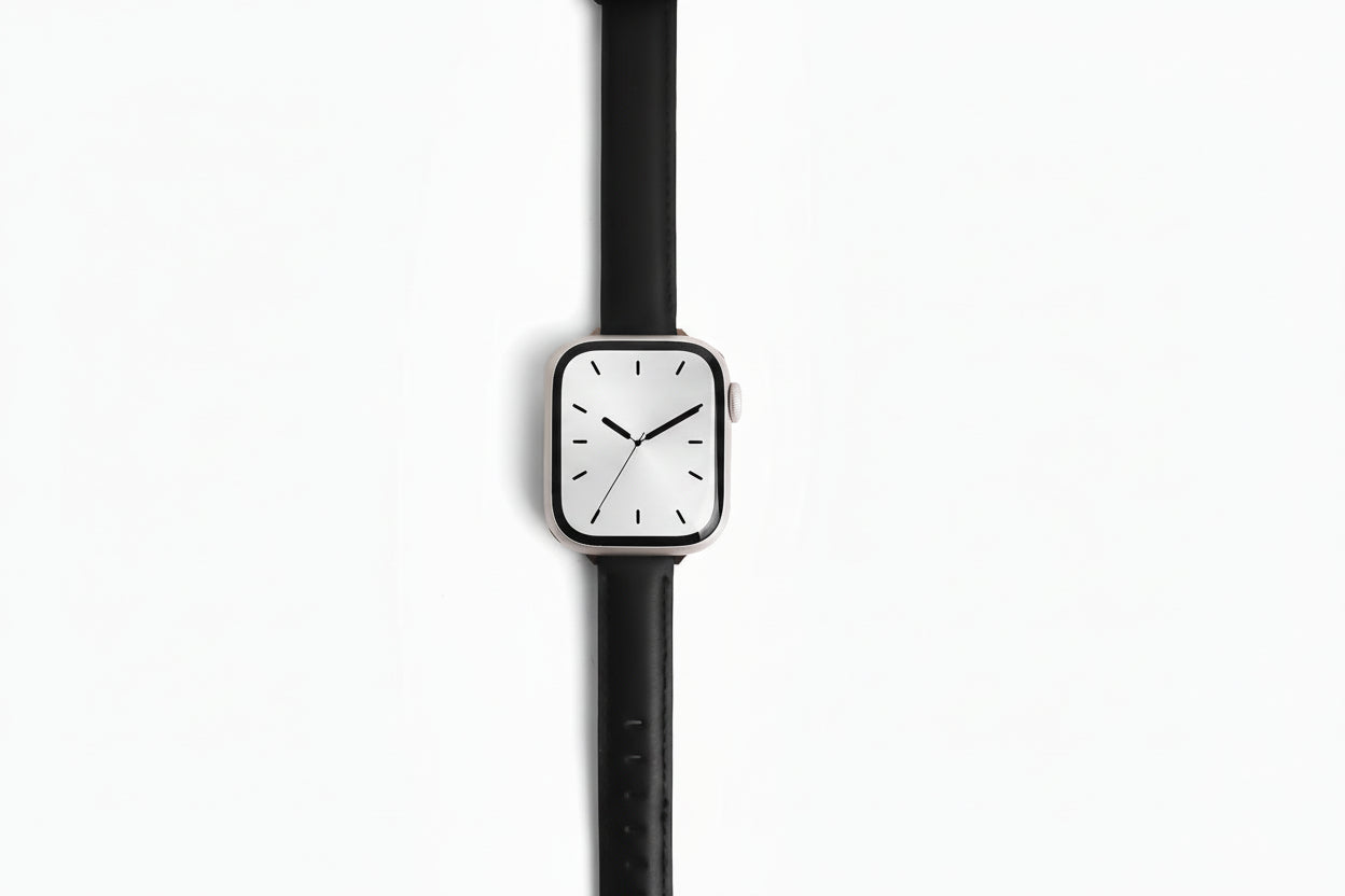 Noir Leather Apple Watch Band (Black)