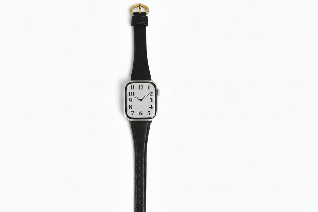 Bloom Leather Apple Watch Strap (Black)